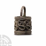 Pre Viking Scandinavian Silver Aroma Bucket Pendant