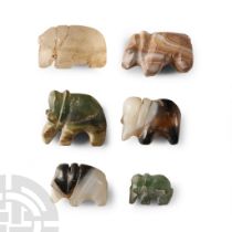 Burmese Stone Elephant Bead Collection