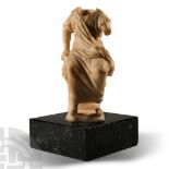 Neo-Classical Marble Seated Robed Figure