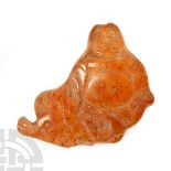 Chinese Hardstone Amulet of Budai