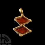 Medieval Gold and Garnet Pendant