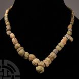 Phoenician Faience and Stone Bead Necklace String