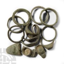 Roman Bronze Ring and Bezel Group