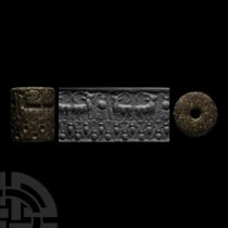 Large Sumerian Stone Cylinder Seal