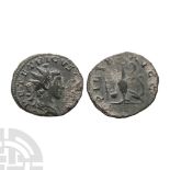 Ancient Roman Imperial Coins - Tetricus II - AE Priestly Implements Antoninianus