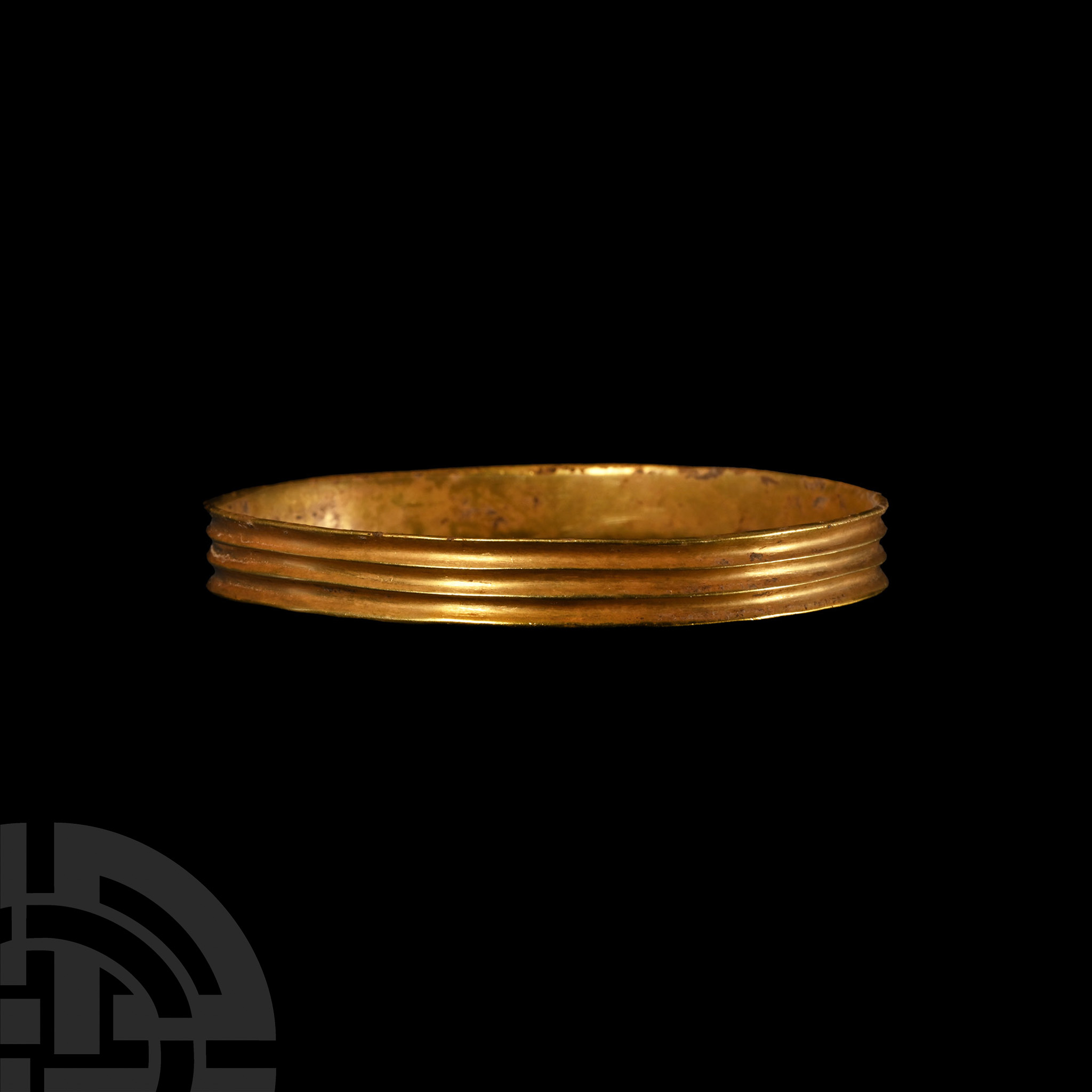Bronze Age Central European Ribbed Gold Bracelet