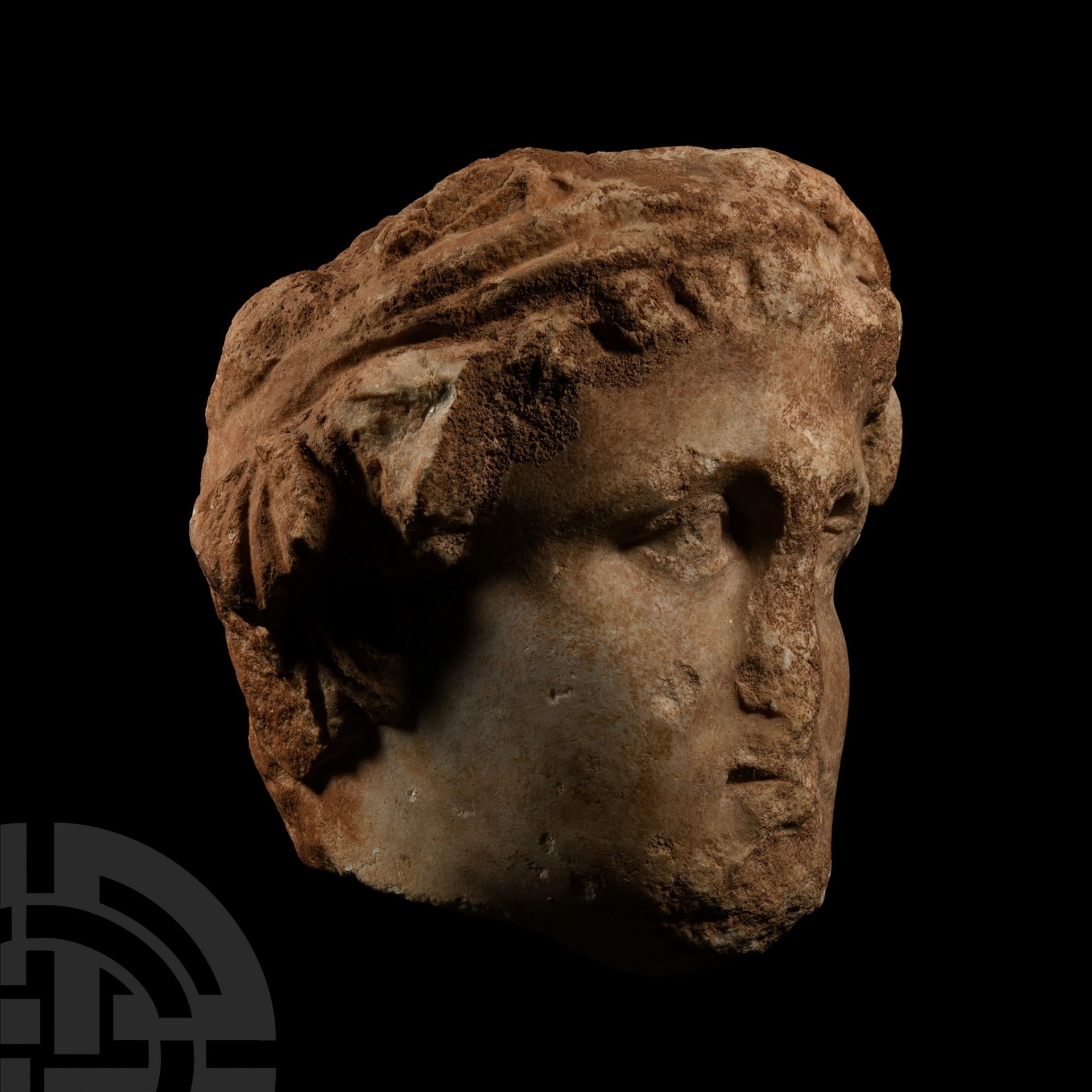 Greek Marble Head of a Ruler - Image 2 of 3