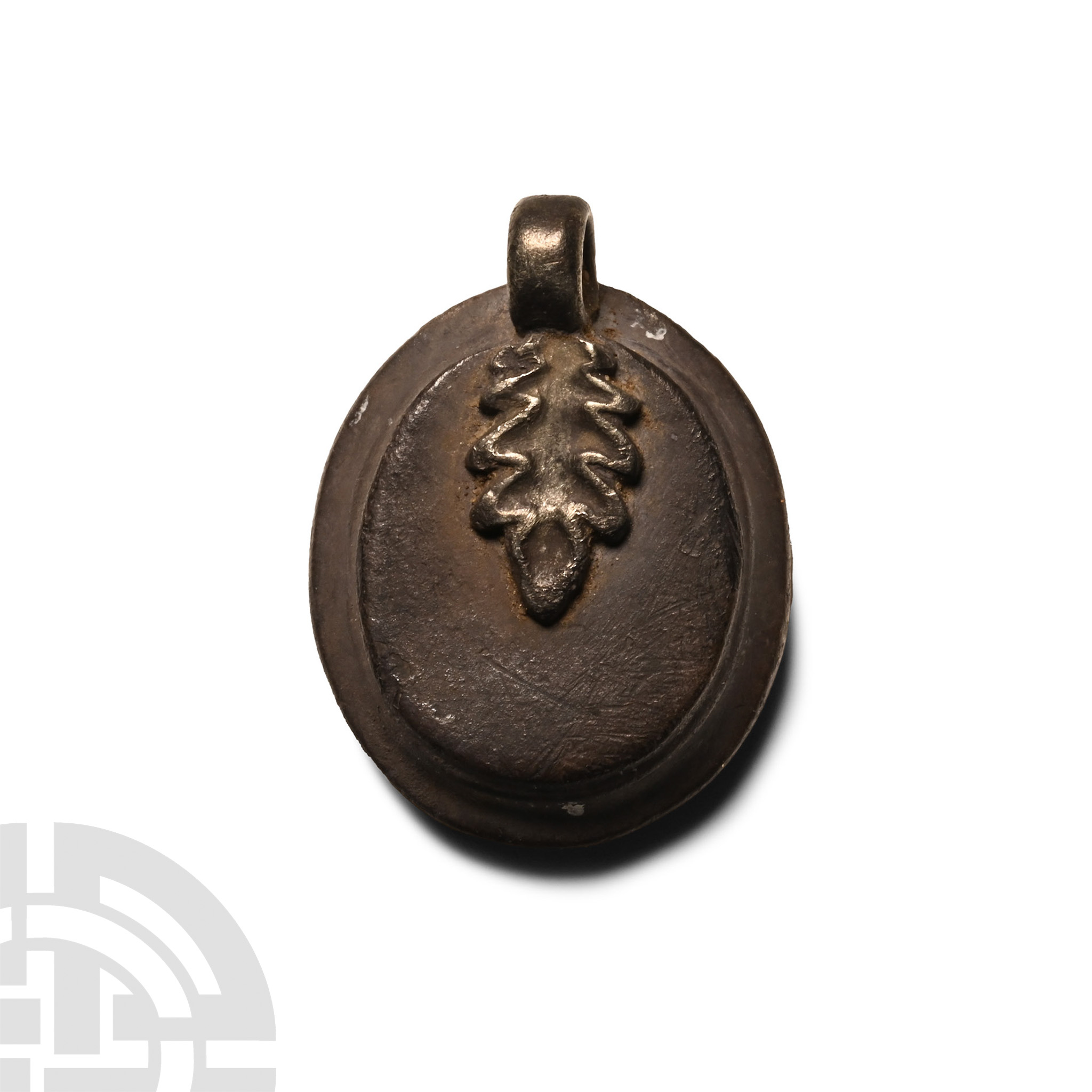 Medieval Silver Seal Matrix for John the Evangelist with Roman Eagle Gemstone - Image 4 of 4