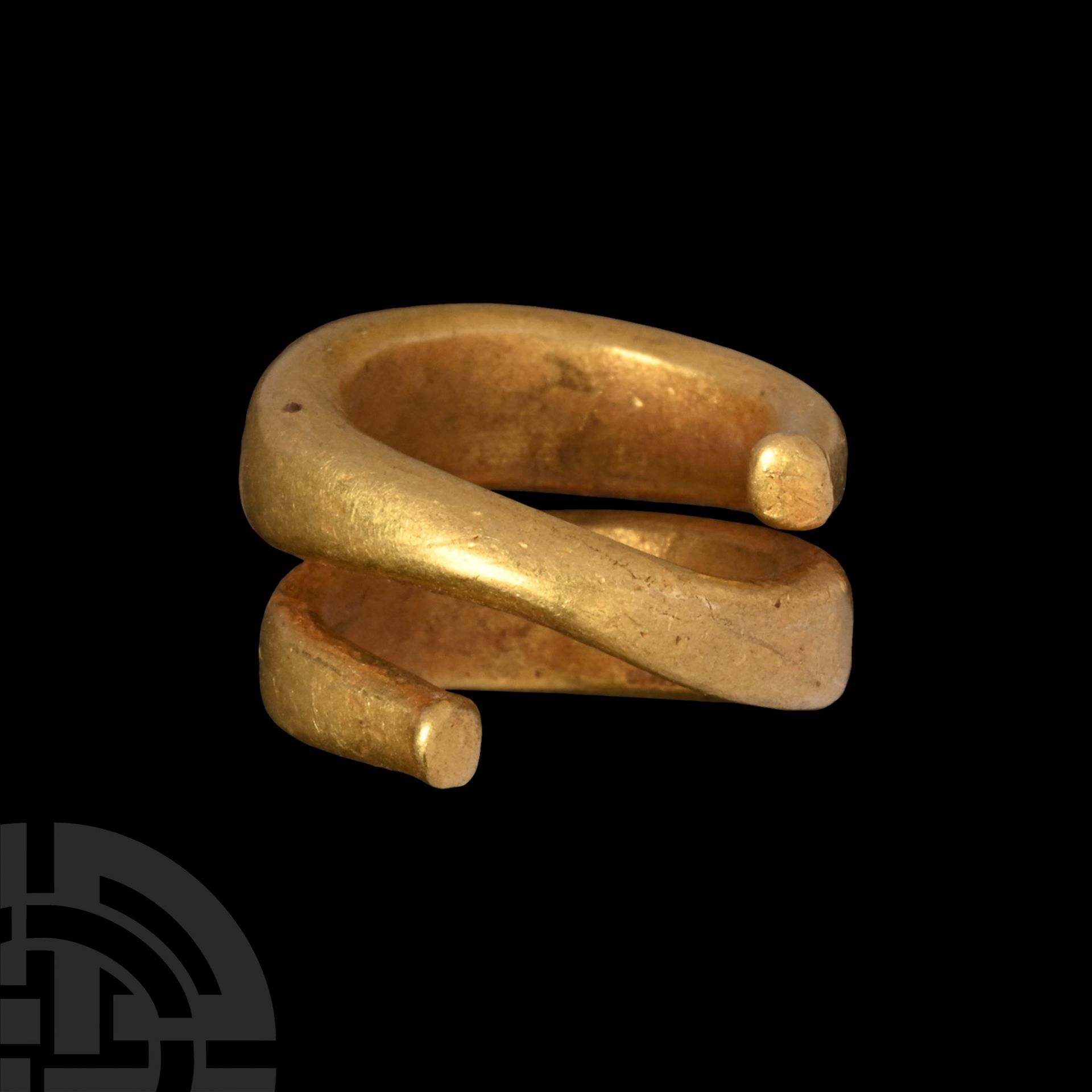 Bronze Age Heavy Gold Spiral Hair Ring