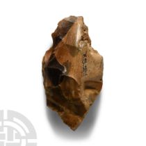 Stone Age Twydall Knapped Flint Proto-Handaxe