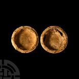 Hellenistic Gold Mount Pair