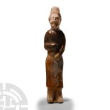 Chinese Tang Sancai Glazed Terracotta Standing Figure