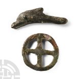 Greek Bronze Dolpin and Wheel Proto-Money Group
