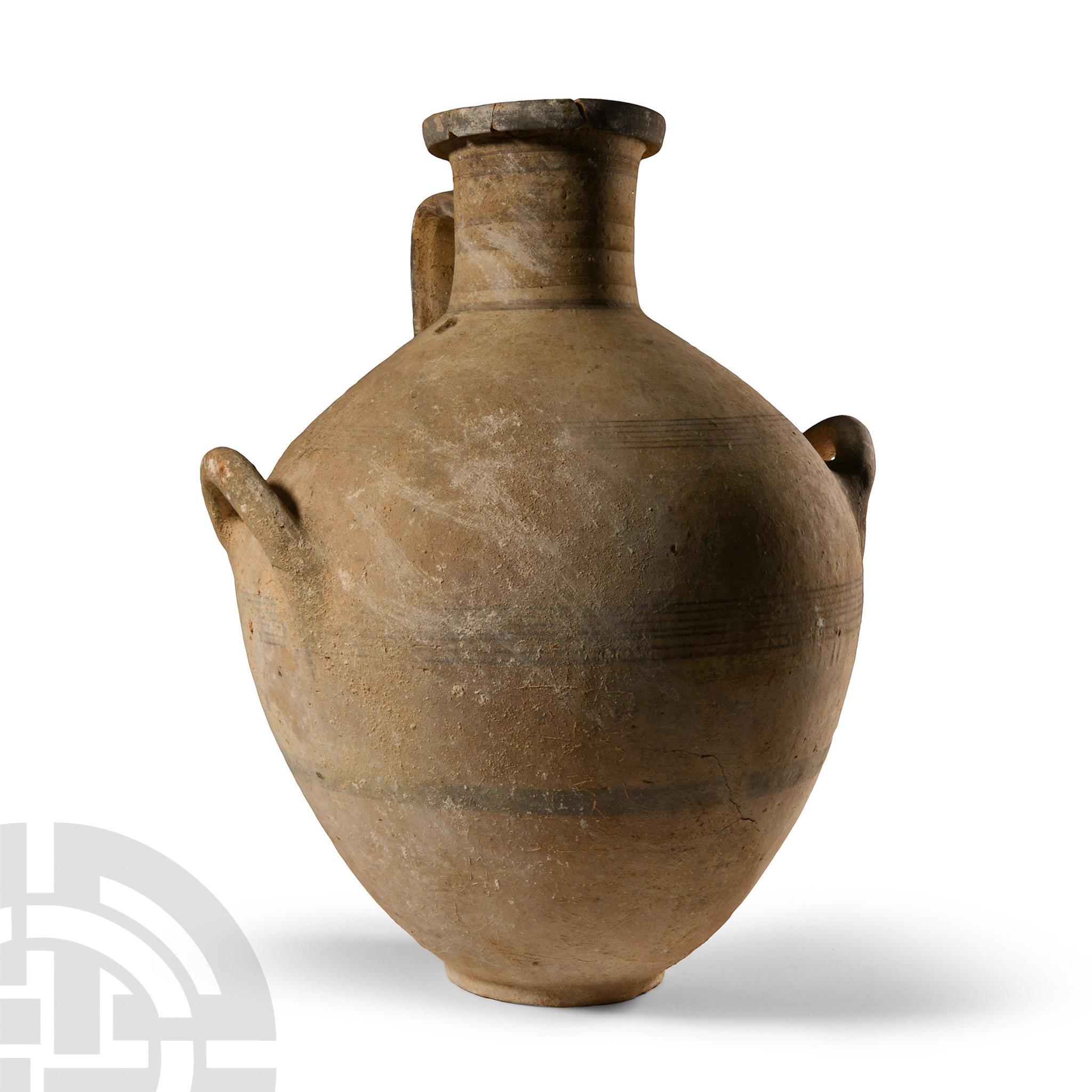 Large Cypriot Bichrome Ware Pottery Amphora