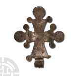 Post Byzantine Silver Cross with Saints