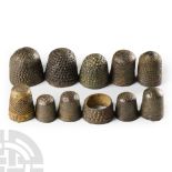 Medieval and Later 'Thames' Bronze Thimble Collection