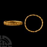 Roman Gold Barred Ring