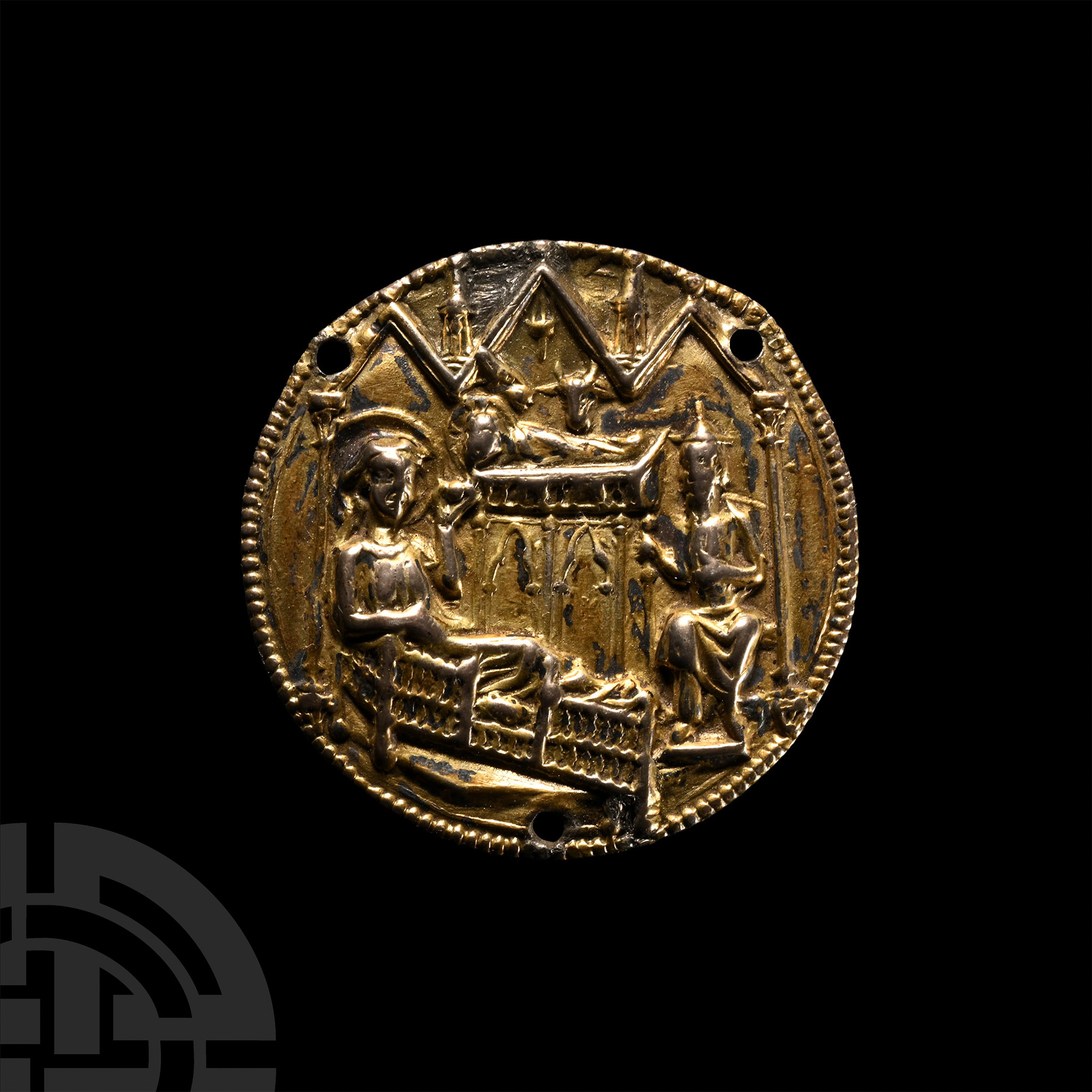 Medieval Silver Medallion with Scenes of the Nativity - Image 2 of 2