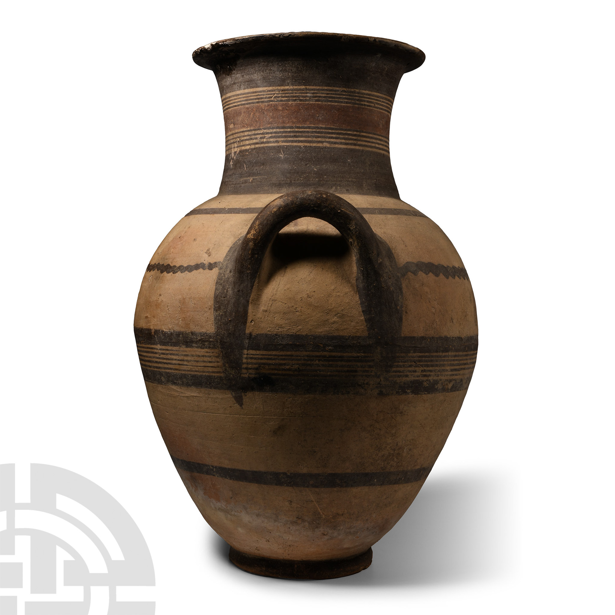 Very Large Cypriot Bichrome Ware Pottery Amphora - Image 3 of 4
