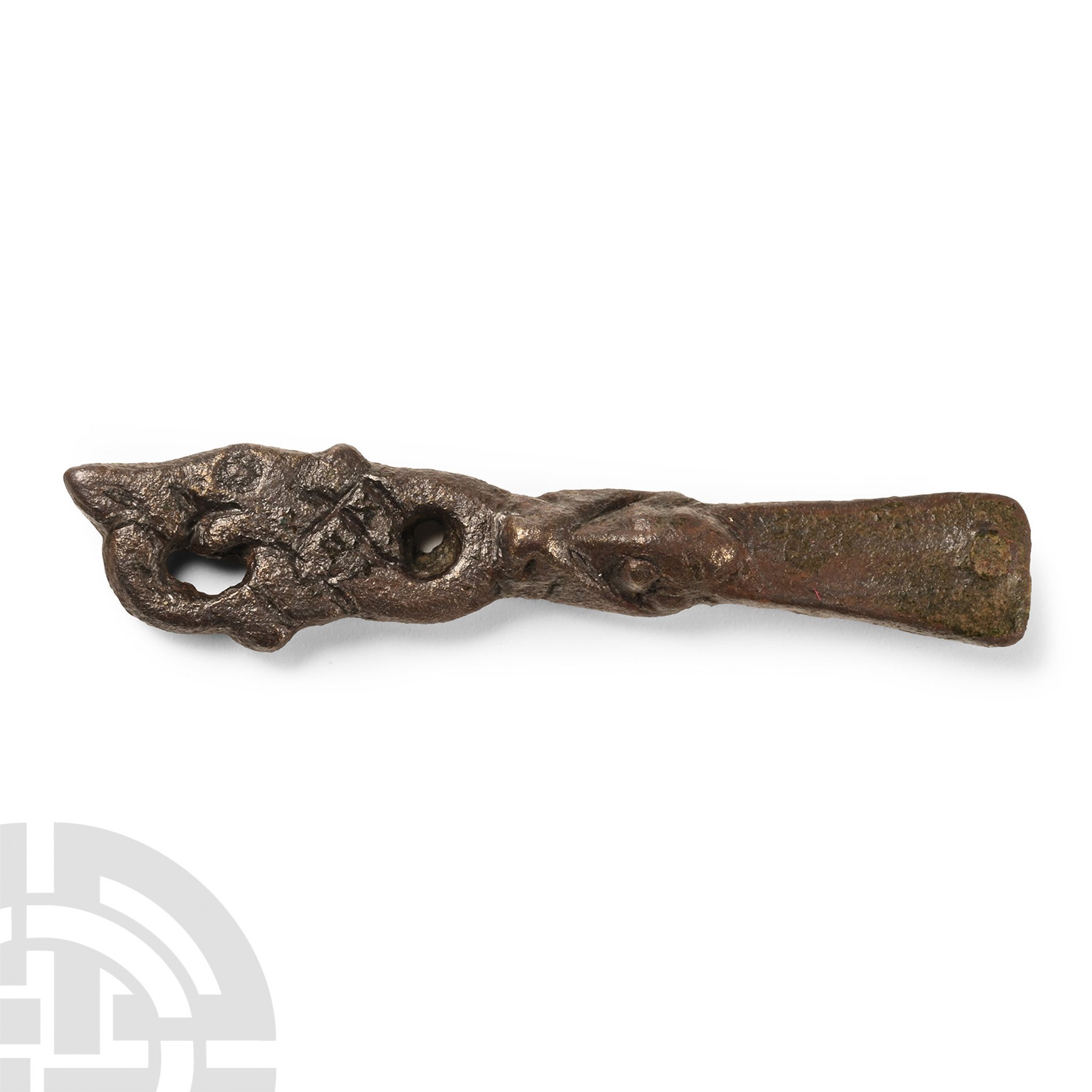 Anglo-Scandinavian Viking Bronze Fenris Wolf Strap End