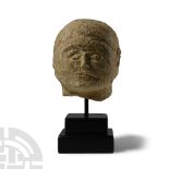 Romano-Celtic Marble Head of a Warrior