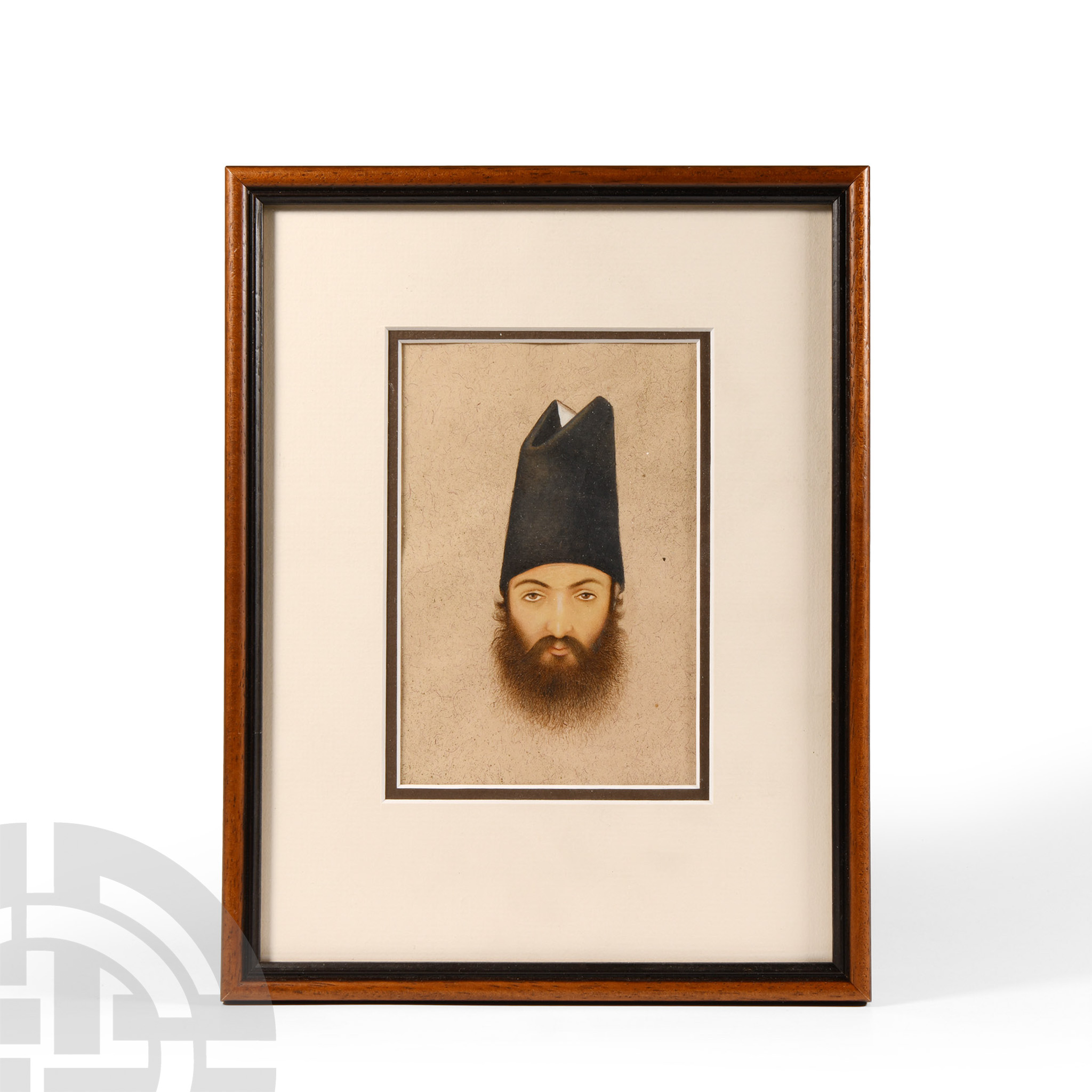 Indian Framed Watercolour Portrait of 'Amin Kakin'