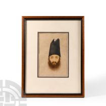 Indian Framed Watercolour Portrait of 'Amin Kakin'