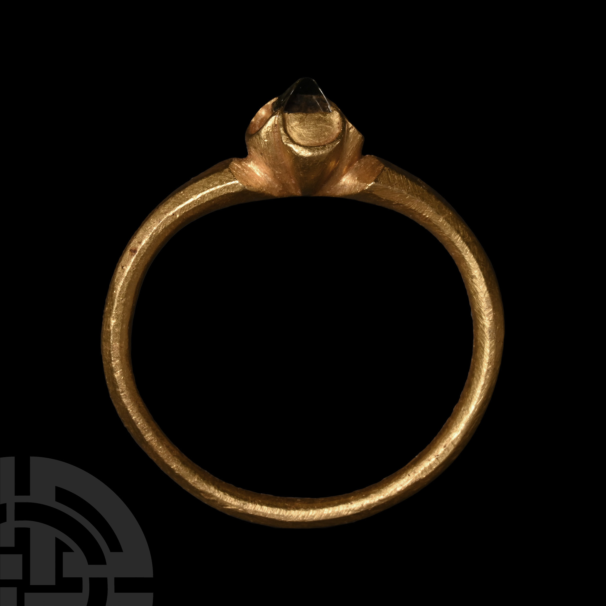 Elizabethan Period Gold Ring with Natural Diamond Crystal - Image 2 of 2