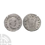 Ancient Roman Imperial Coins - Valerian II - Altar AR Antoninianus