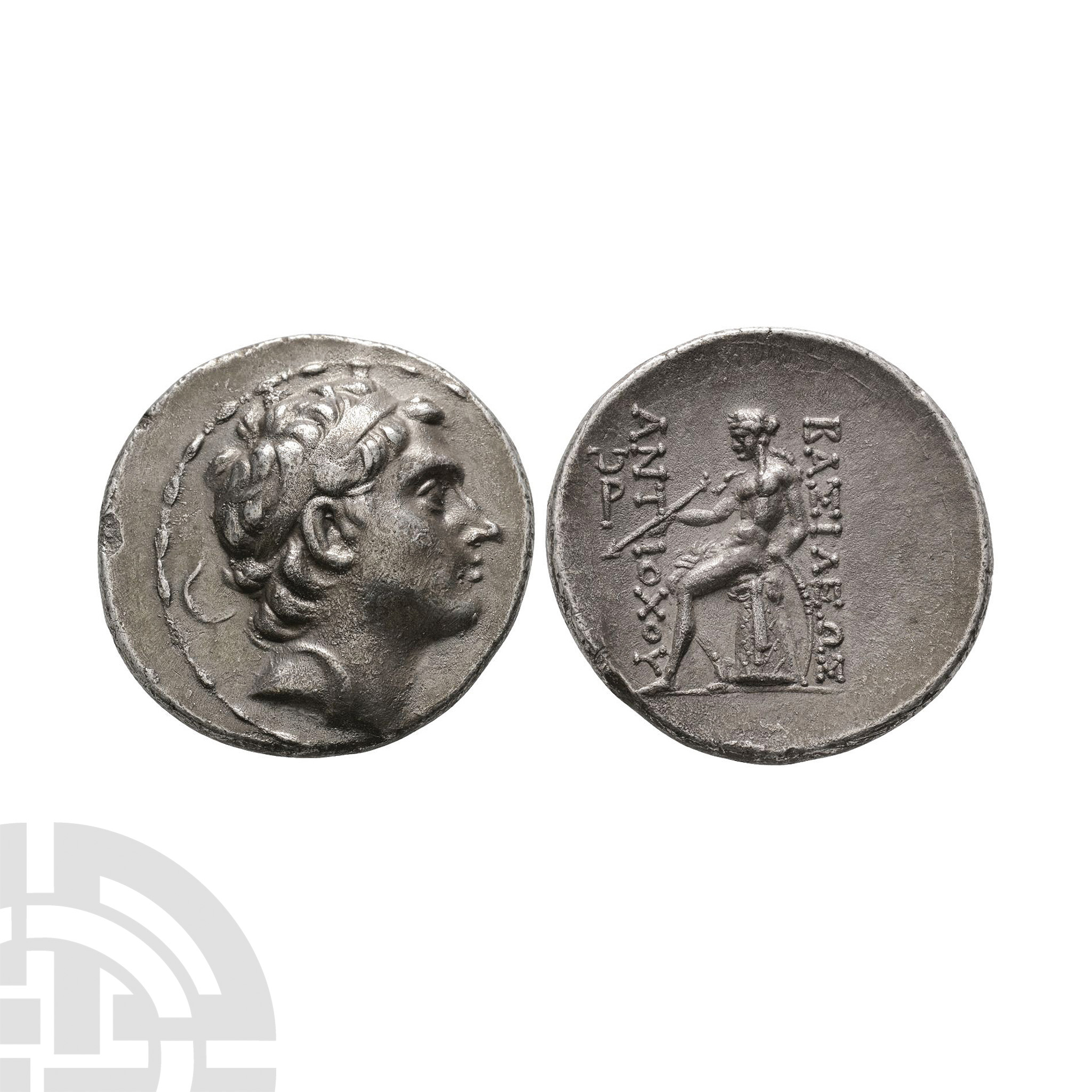 Ancient Greek Coins - Seleukid - Antiochos III Megas - Apollo AR Tetradrachm