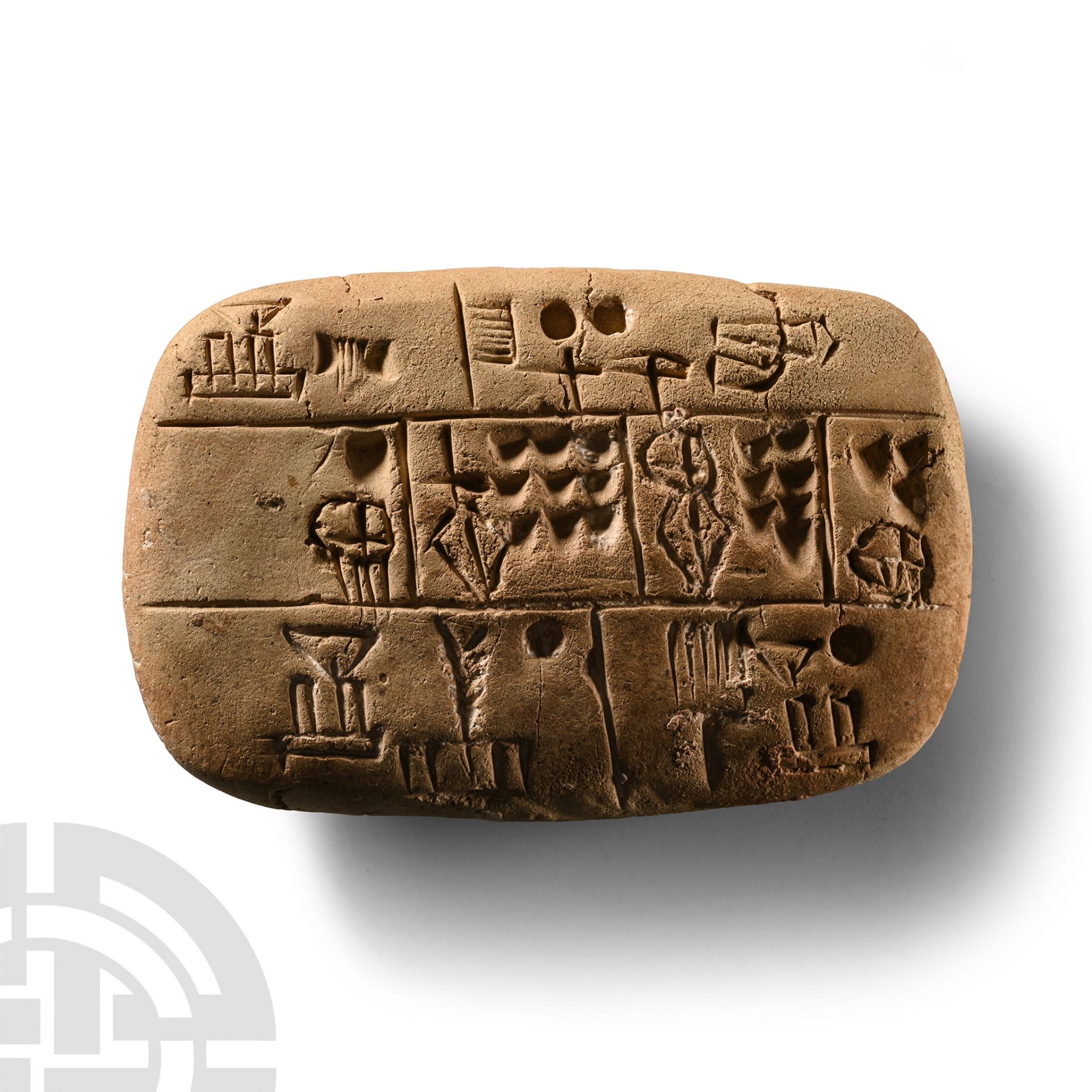 Proto-Sumerian Pictographic Tablet for Distribution of Sheep by the Wife of E.Kisal - Image 2 of 2