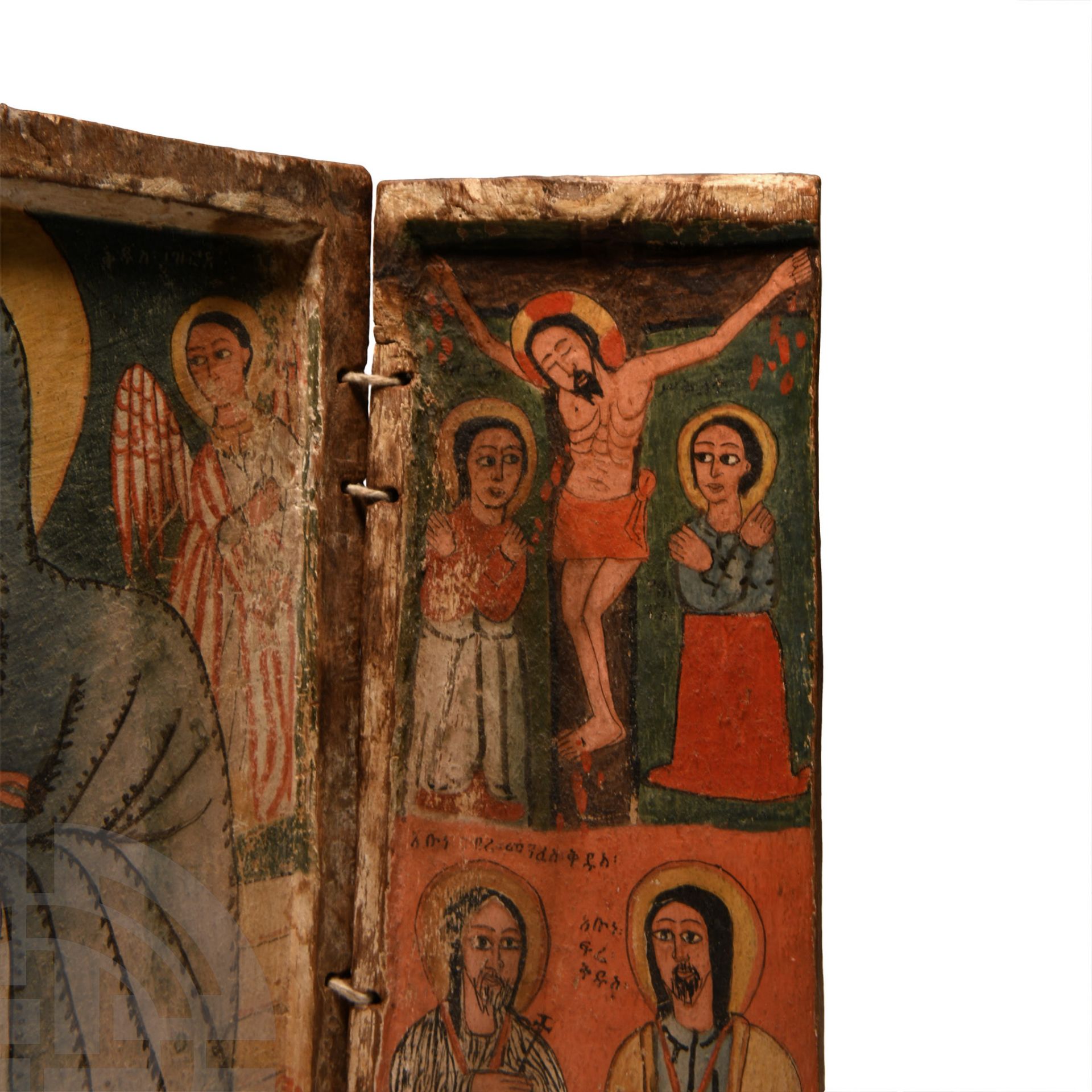 Ethiopian Triptych Icon with the Virgin and Child - Image 3 of 4