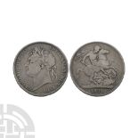 English Milled Coins - George IV - 1821 SECVNDO - AR Crown