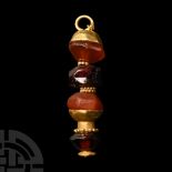 Western Asiatic Gold Pendant with Beads