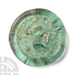 Byzantine Glass Weight with Eparches Inscription