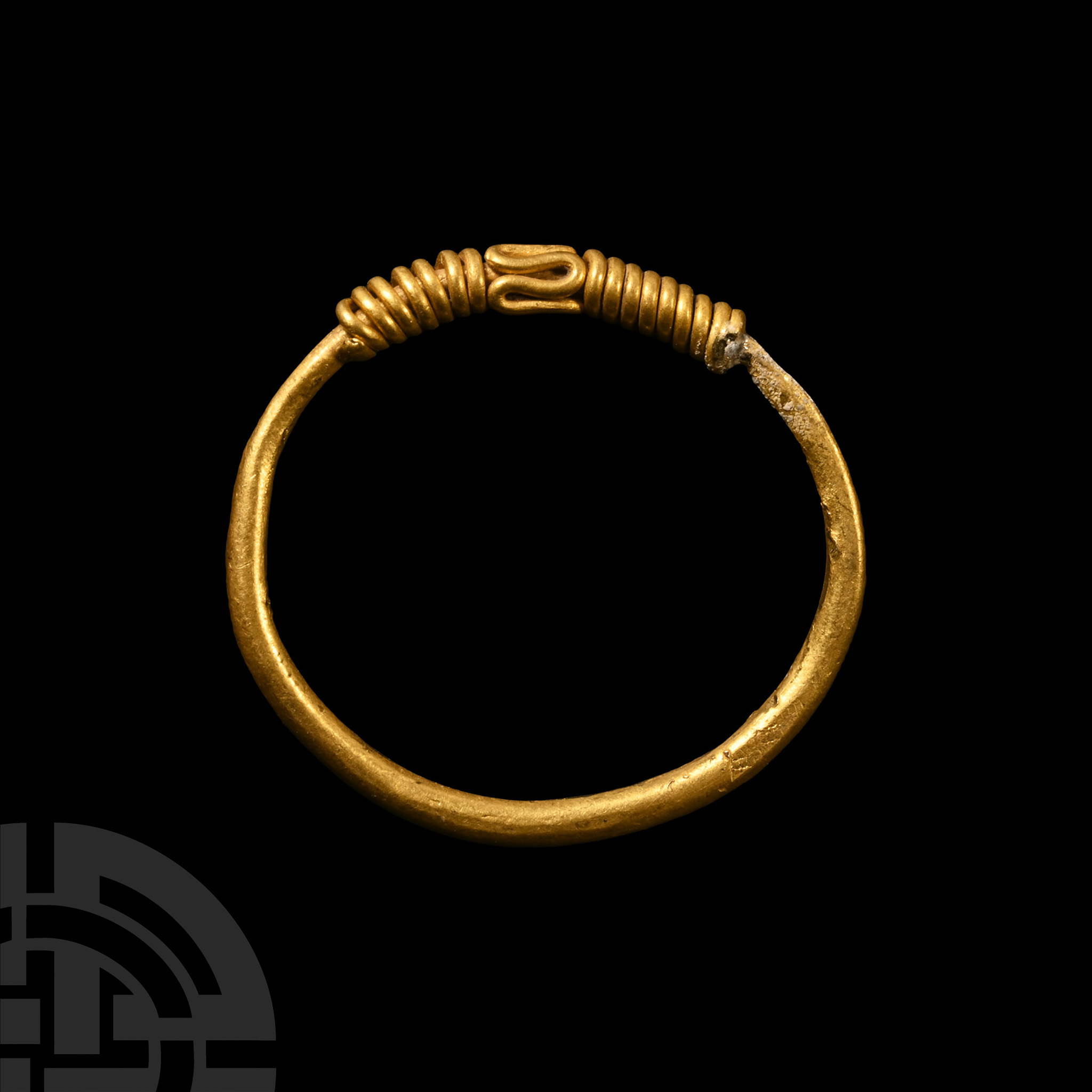 Viking Age Gold Twisted Wire Terminal Ring