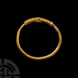 Viking Age Gold Twisted Wire Terminal Ring
