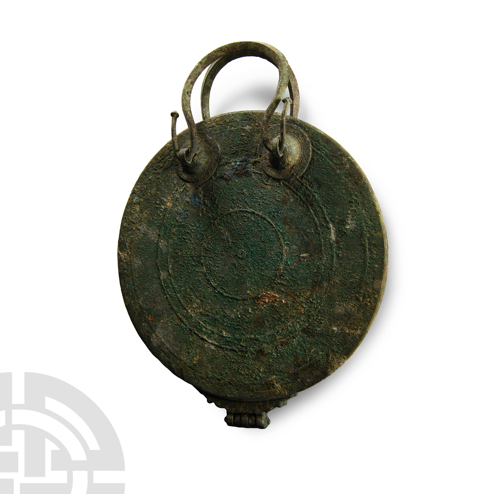 Hellenistic Bronze Folding Travelling Mirror - Image 2 of 3