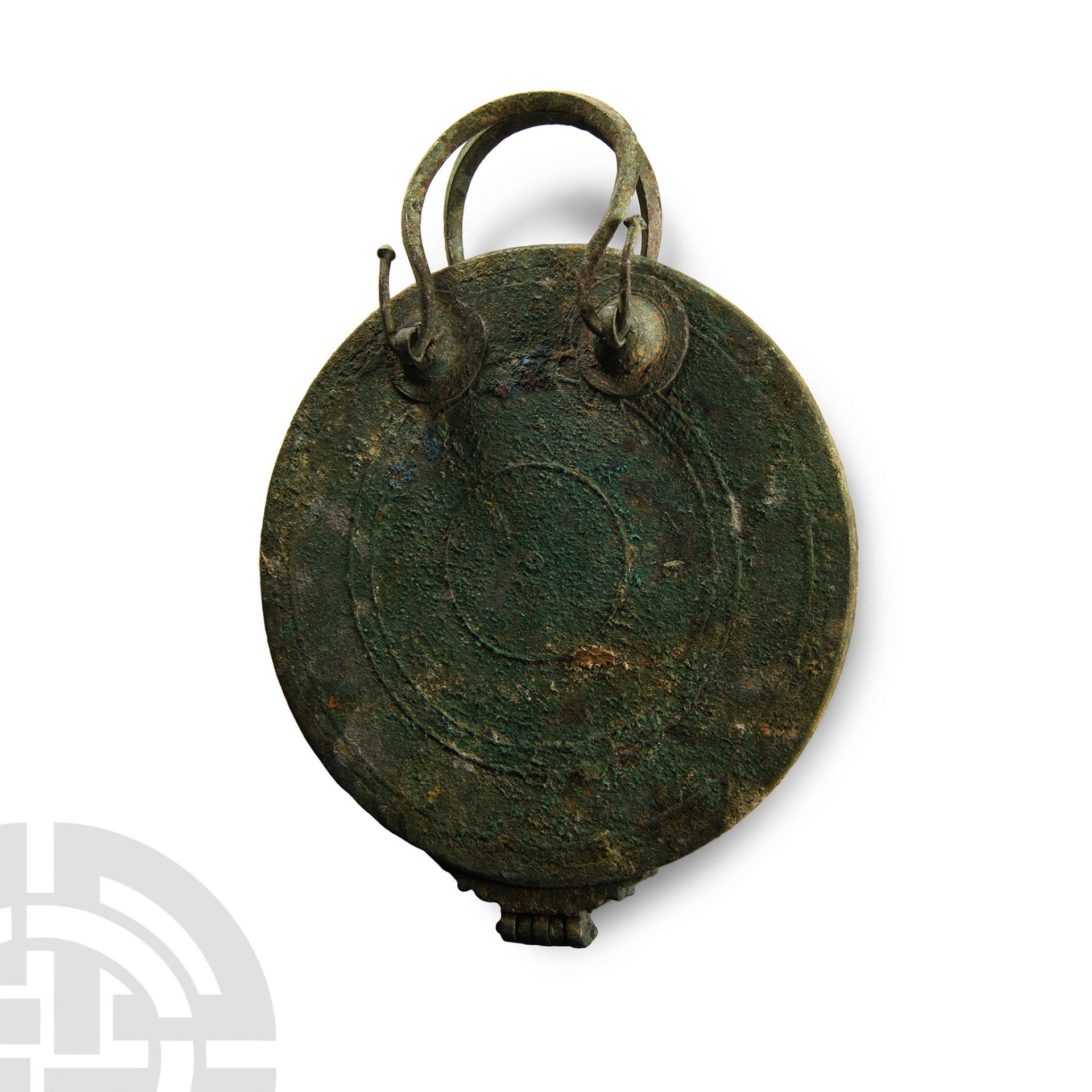 Hellenistic Bronze Folding Travelling Mirror - Bild 2 aus 3