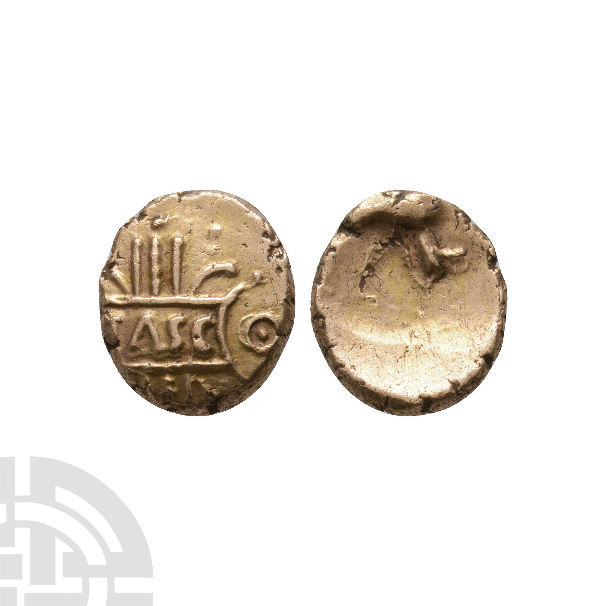 Celtic Iron Age Coins - Catuvellauni - Tasciovanus - Gold AV Quarter Stater