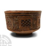 Large Indus Valley Decorated Terracotta Cup