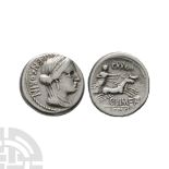 Ancient Roman Republican Coins - P Crepusius, C. Mamilius Limetanus and L. Censorinus - AR Denarius