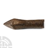 Medieval Socketted Iron Crossbow Bolt Head with Triangle Maker's Mark