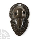 Viking Bronze Raven's Head Mount