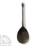 Tudor 'Thames' Pewter Acorn-Topped Spoon with Maker's Mark