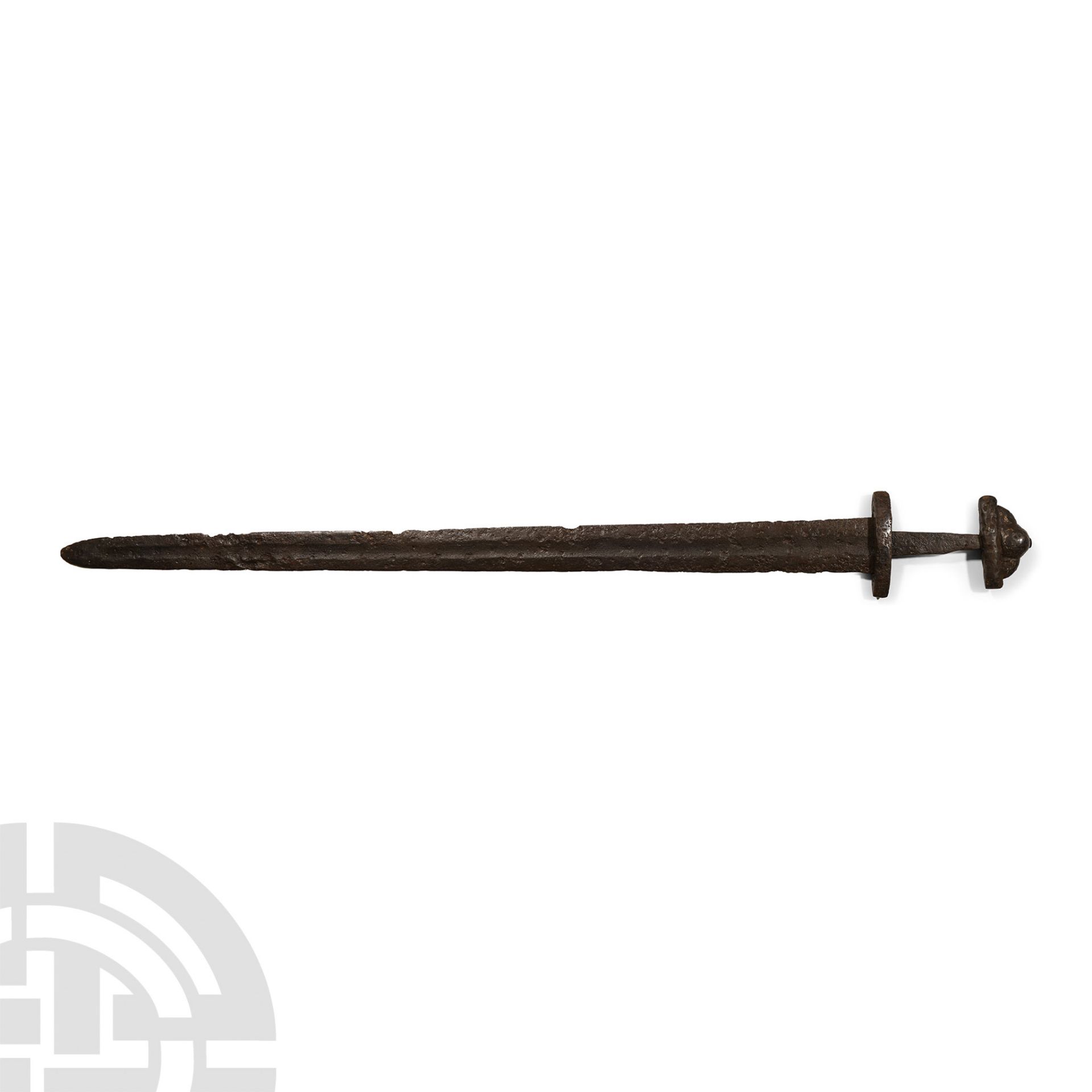 Viking Iron Sword with Three-Lobed Pommel - Image 2 of 2