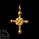 Byzantine Gold Cross Pendant