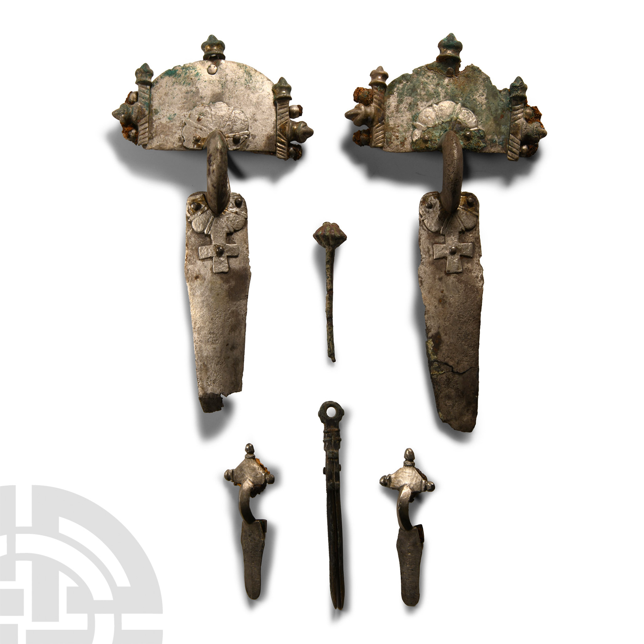 Visigothic Silver Bow-Brooch and Other Items Group