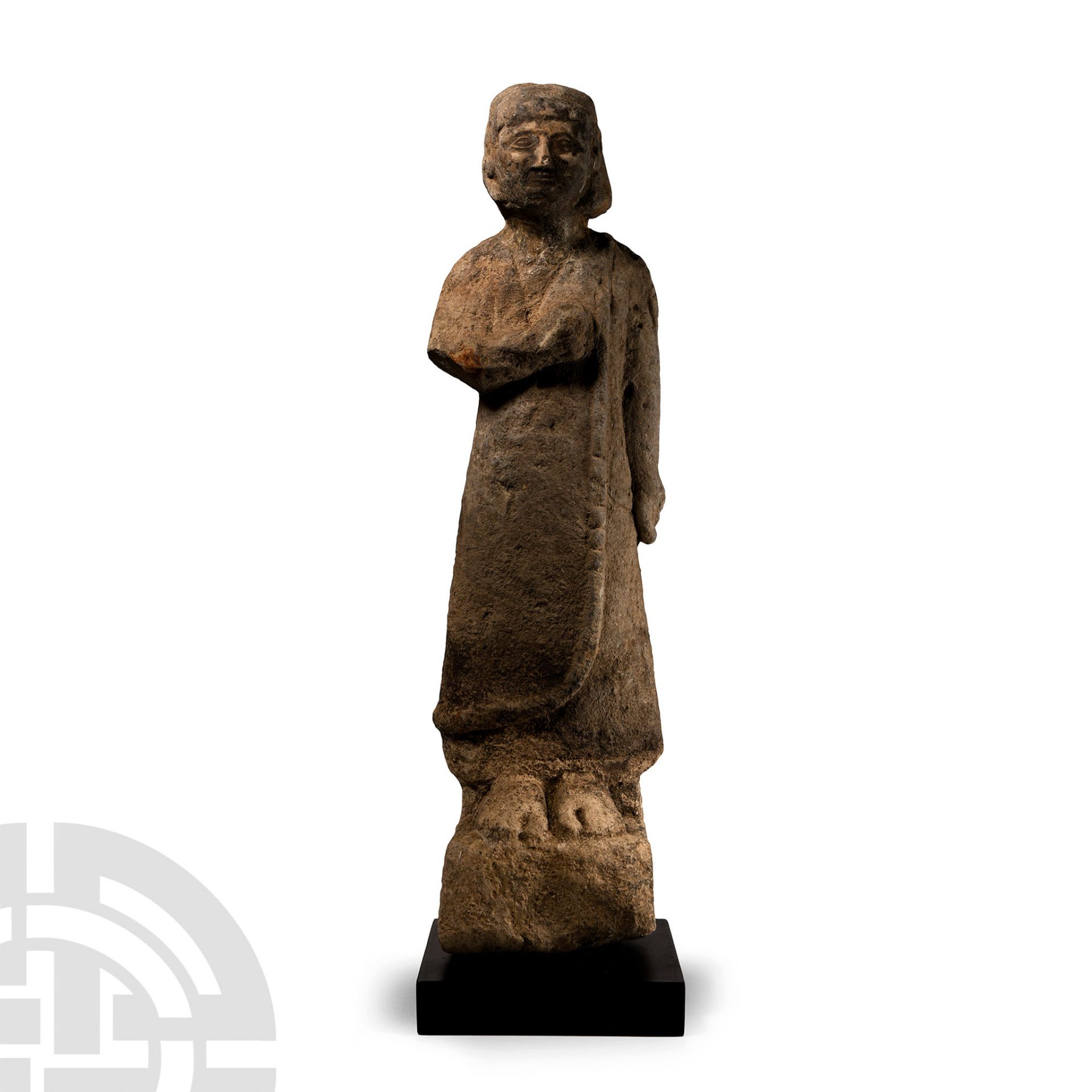 Cypriot Archaic Stone Statue of a Votary - Image 2 of 4