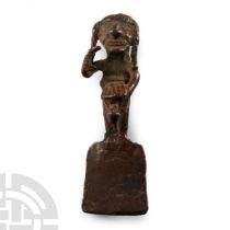African Bronze Statue of a Warrior